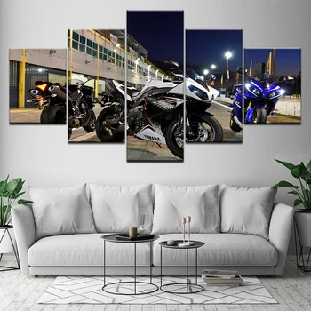 Sacīkšu motocikla ceļa Gabals 5 HD Wallpapers Mākslas Audekls Drukāt mūsdienu Plakātu Moduļu mākslas glezniecības viesistaba, Mājas Dekoru