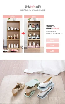 Sadzīves dubultu kurpju uzglabāšanas plaukts plastmasas integrētu apavu kopšanas vienkārši mūsdienu dzīvojamā istaba garderobe vienkārša uzglabāšana, kurpju plaukti