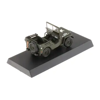 Sakausējuma Lējumiem 1/43 WW II Jeep Militārā ASV Modeļa Automašīnas Transportlīdzekļa Kolekcija