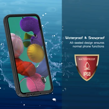 Samsung Galaxy A51 Gadījumā IP68 Ūdensnecaurlaidīga 360 Grādu Aizsardzību Skaidrs, Bruņas Peldēšana Vāciņu Galaxy a51 gadījumā, Triecienizturīgs vāks