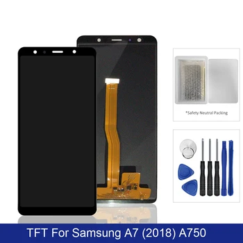 Samsung Galaxy A7 2018 LCD Displejs, Touch Screen Digitizer Montāža Uz SM A750F A750 7 2018 750F Sm-A750F Tests