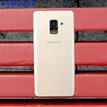 Samsung Galaxy A8 2018 Izdevums SM-A530N SM-A530F Akumulatoru Atpakaļ Vāciņu Durvju Mājokļu Remonta Daļas Auss Kameru Stikla Lēcas Rāmja
