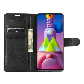 Samsung Galaxy M51 SM-M515F Maku, Telefonu Gadījumā Flip Ādas Segumu Capa Etui Fundas