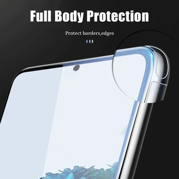 Samsung Galaxy S20 Plus Ultra Priekšējā+Aizmugurējā Pilna Apdrošināšana Aizsargātu Ekrāna Aizsargs Atpakaļ Aizsargs Pilnas Malas Aptver Ne Stikla