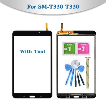 Samsung Galaxy Tab 4 8.0 SM-T330 T330 un SM-T331 T331 Touch Screen Tablet Digitizer Sensors Priekšējā Ārējā Stikla Lēcu Panelis