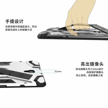 Samsung Galaxy Tab A2 10.5 2018 SM-590 T595 T597 Būtiska Tableti Atpakaļ cietās Bruņas Segtu TPU+PC lieljaudas Lieta+Filma+Stylus