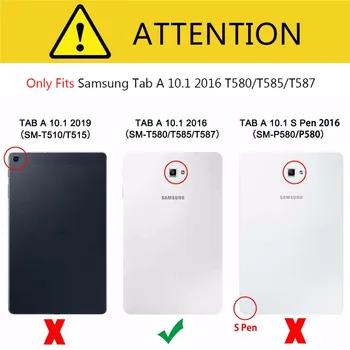 Samsung Galaxy Tab A6 10.1 2016 T580 T585 Maks Flip Stends Gadījumā Coque SM-T585 Tablet Anti-plaisa Vāka Karikatūra Lācis Jautri