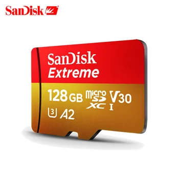 SanDisk Extreme Micro SD Kartes 256g 128g Atmiņas Kartes UHS-I SDHC SDXC U3 V30 32g 64g TF Karte Viedtālruņa Kameru Bezmaksas Piegāde