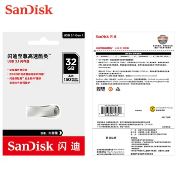 SanDisk USB 3.1 Flash Diska 256 GB 128GB 64GB, 32GB 16GB CZ74 150MB USB3.0 Pen Drive Metāla U Diska Pendrive Flashdisk Datoru