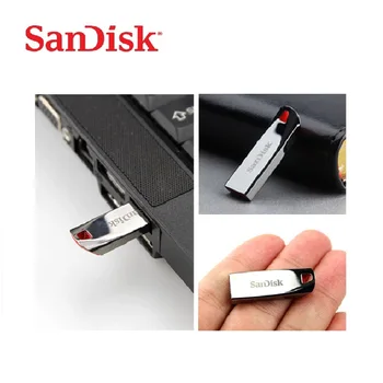 SanDisk USB Sākotnējā CZ71usb Pendrive 2.0 USB Flash Drive 64GB, 32GB 16GB Pen Drive Metāla Flash Disku Augstas Kvalitātes Uzglabāšanas Ierīces