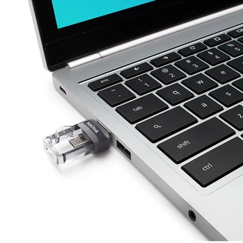 Sandisk oriģināls Pen Drive Mini USB 3.0 Dual OTG USB Flash Drive 32GB 64GB, 128GB un 256 gb PenDrives Android tālrunis