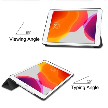 Sanmubaba iPad 10.2 Gadījumā 2019 2020 iPad 8. 7. Paaudzes 10.2 collu būtiska PU Leather Flip Stends Smart Cover, Coque