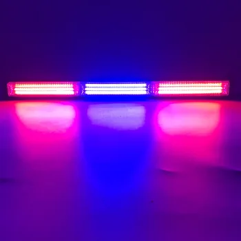 Sarkanā, Zilā Amber LED COB Auto Avārijas flash vieglo Transportlīdzekļu Satiksmes Signālu Brīdinājuma Strobe Gaismas josla 7 Zibspuldzes Režīmi 12V