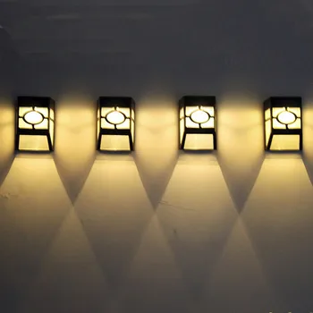 Saules 2 LED Āra Dārza Sienas Ceļš Pagalmā Ainavu Gaismas Apgaismojums Vēsi Balta Silti Balta Mājas, Dārza Lampas, Gaismas#25