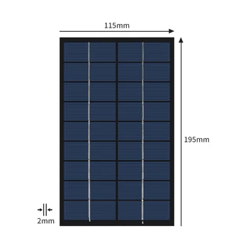 Saules Panelis 3w 5w 9v Pārnēsājams Saules lādētājs Mini Saules Sistēma DIY Bateriju, Mobilo Telefonu Lādētāji, saules šūnu ūdensizturīgs