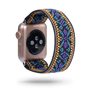 Scrunchie siksnu Apple skatīties joslas 42mm 38mm Sieviešu Elastīgs watchband 44mm 40mm rokas Aproce par iwatch sērija 6 5 4 3 SE
