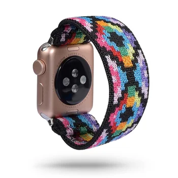 Scrunchie siksnu Apple skatīties joslas 42mm 38mm Sieviešu Elastīgs watchband 44mm 40mm rokas Aproce par iwatch sērija 6 5 4 3 SE