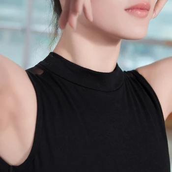 Seksīga Mežģīņu Piedurknēm Augstu Uzrullētu Apkakli Backless Vingrošana Bodysuit Sievietēm Pieaugušo Meitenes Spandex Deju Leotard Ballet