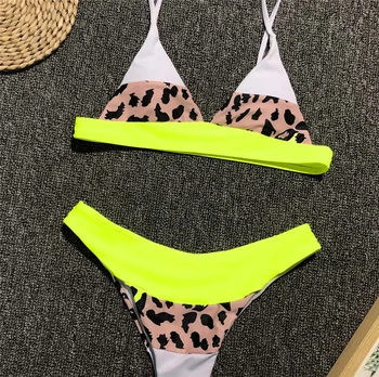 Seksīgi Bikini, Leoparda 2019 Mikro Bikini Komplekts Push Up Sandales Biquini High Cut Peldkostīmi Sieviešu Mini Peldkostīmu Sieviešu Peldkostīms
