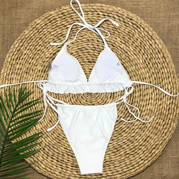 Seksīgi Bikini Sieviešu Peldkostīms Bikini Komplekts Pavada Push Up Peldkostīmi, Zems Viduklis Peldkostīms Beachwear 2020 