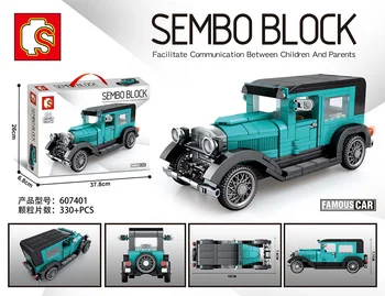 Sembo Bloki Klasika Vintage Automašīnu Roadster Ķieģeļi Pilsētas Tehnikas Transportlīdzekļa Modelis Rotaļlietas Zēniem Dāvanas 2020 Jaunas