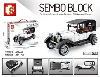 Sembo Bloki Klasika Vintage Automašīnu Roadster Ķieģeļi Pilsētas Tehnikas Transportlīdzekļa Modelis Rotaļlietas Zēniem Dāvanas 2020 Jaunas