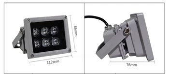 [Septiņu Neona]AC12V/AC24V/AC220V ūdensizturīgs 850nm 6W Masīvs infrasarkanās Led lampas aizpildīt gaismas Nakts Redzamības par CCTV Drošības monitors