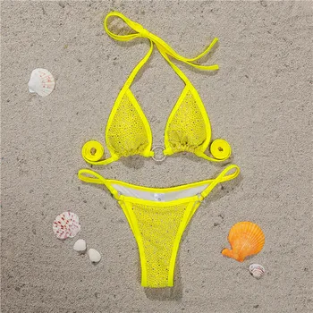 Sexy dimanta bikini komplekts Triangle peldkostīmu sieviešu High cut peldkostīmi sieviešu 2019 Vasaras pludmali, valkāt biquini Peldētāju peldkostīms jauns