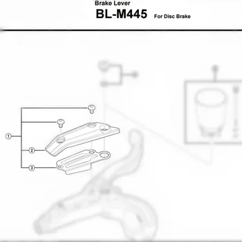 Shimano BL-M445 Bremzes Svira Vāku Rezervuāra Vāku Kreisajā / Labajā Rokā, ar skrūvēm, M445 Bremžu Sviru Atpakaļ Vāciņu Vienības ar Skrūvēm