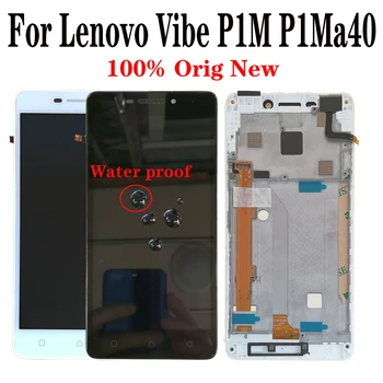 Shyueda Oriģināls JAUNS rāmis Lenovo Vibe P1M P1Ma40 5.0 collu LCD Displejs, Touch Screen Digitizer