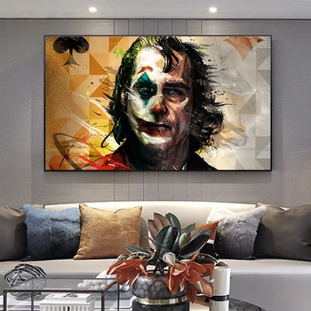 Sienu Apdare, Akvarelis Filmu Portrets Plakātu Drukas Sienas Mākslas Audekls Gleznošanai Joker Joaquin Phoenix Attēlu, Istabas Dekori