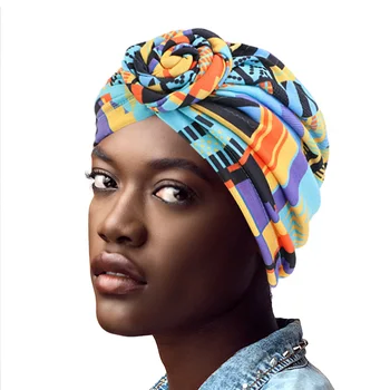 Sievietēm tie Turban Cepuri bohēmijas stila kokvilnas top mezgls turban āfrikas vērpjot headwrap Dāmas Matu Aksesuāri, Indija Cepuri Chemo Klp