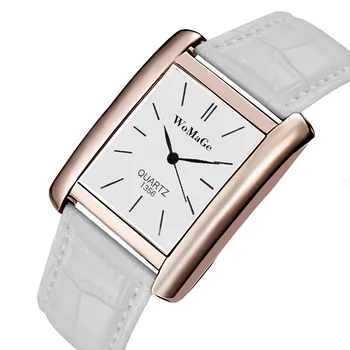 Sieviešu Aproce Skatīties Silver Gold Square Luxury Sakausējuma rokas pulksteņi Top Zīmolu Sieviešu Mode Vīriešu Kvarca Skatīties zegarek damski