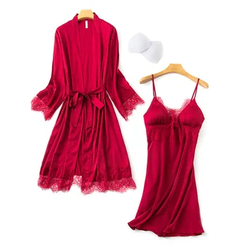 Sieviešu Gulēt & Lounge 2020. gadam, modes, Sexy burvīgs Kleita, kleita divdaļīgs kostīms Ledus zīda Tracksuit