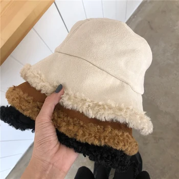 Sieviešu Kažokādas Spaiņa Cepuri Sieviešu Zamšādas Stila Atpakaļ Boa Mazās Sejas Efekts Aktrise Cepuru Modes Locīšanas Aukstā Aizsardzība
