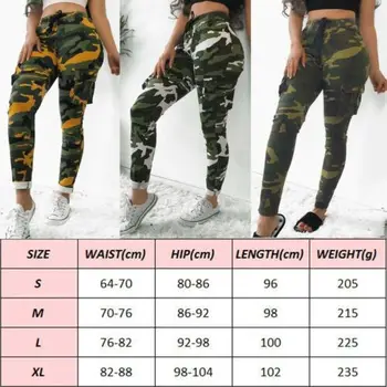 Sieviešu Maskēties Garas Bikses Camo Kravas Bikses Gadījuma Vasaras Bikses Militārās Armijas Kaujas Sporta Modes Apģērbi