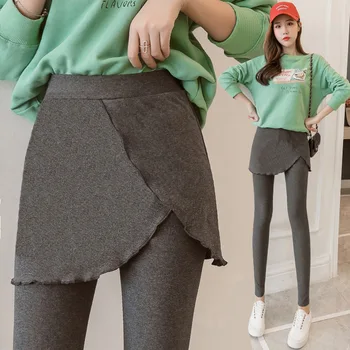 Sieviešu Modes Svārki, Zeķes Svītru Ziedu Līnijas Dizaina Laba, Elastīga Kokvilnas Maisījums Mini Plus Szei Bikses korejiešu Stilā