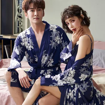 Sieviešu Peldmētelis Kimono Kleita Satīna Zīdaini Intīmas Apakšveļa 2021. Gada Rudenī Jaunu Mīļotājiem Sleepwear Gadījuma Vīrieši, Mājas Drēbes, Naktskrekls