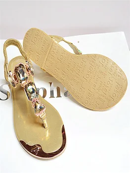 Sieviešu Sandales Modes Dāmas Augstas Kvalitātes Rhinestone Flip Flops Gadījuma Vasaras Pludmales Apavus 2021