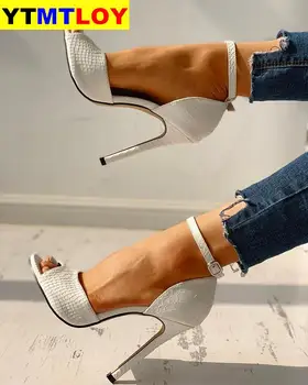 Sieviešu Sandales T-Siksna Augstiem Papēžiem Chaussures Femme Sexy Attvaicētājs Kurpes 2020 