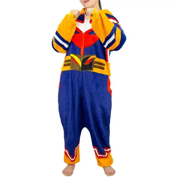 Sieviešu, Vīriešu Kigurumi Onesies Mans varonis augstskolu Cosplay Kostīmi Kapuci, Iespējams, karikatūra pidžamas mājās mīļotājiem garām piedurknēm Jumpsuits
