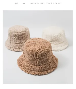 Sieviešu Ziemas Cepure Cietā Mākslīgās Kažokādas Silto Sieviešu Klp Mākslīgās Kažokādas Kausa Cepure Sievietēm, Āra Saules Cepure Panama Dāma Klp M017