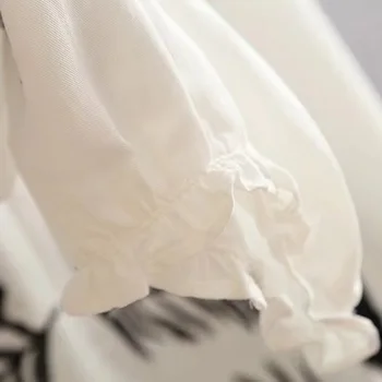 Sieviešu dāmas baltā blūze, krekls ar izšuvumu sieviešu topi un blūzes izšūta blūze, krekls topi 2018 sievietēm DD1468 S