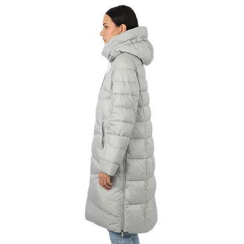 Sieviešu gara dūnu jaka parka outwear ar kapuci stepēts mētelis sieviešu plus lieluma kokvilnas kvalitātes silts apģērbs outwear 19-053