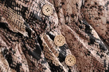 Sieviešu modes krusta v kakla čūskas ādas drukāt elastīgs viduklis playsuits dāmas dzīvnieku modelis casual slim bikses (dungriņi) DS1798