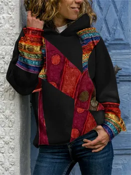 Sieviešu pelēkā vārna Vintage Slavenību Stilu Zaudēt garām piedurknēm Krekli Rudens Izšūšanas Drukāt Džemperi Sieviešu 2020 Jaunas