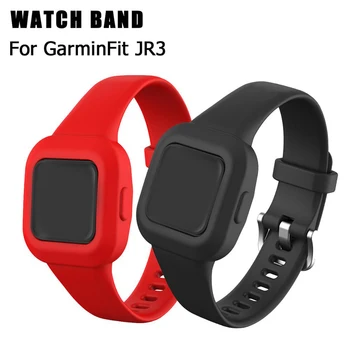Silikona Aproce Siksnu Garmin Fit JR3 Smart Watchband Par GarminFit JR 3 Nomaiņa Siksnas Bērniem Skatīties Piederumu Correa