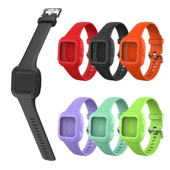 Silikona Aproce Siksnu Garmin Fit JR3 Smart Watchband Par GarminFit JR 3 Nomaiņa Siksnas Bērniem Skatīties Piederumu Correa