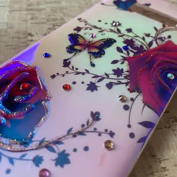 Silikona Gadījumā ar modeli Samsung Galaxy S8 tauriņš un rozes