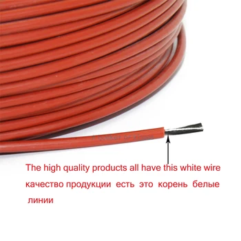 Silikona gumijas 50m 12K 33ohm oglekļa šķiedras apsildes kabelis grīdas apkures vadu saliktas jaunas infrasarkano staru augstas kvalitātes apkures kabelis